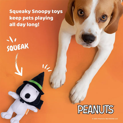 9 Inch Halloween Snoopy Witch Dog Toy | Medium Squeaky Dog Toy, Cute Snoopy Dog Chew Toy with Squeaker | Squeaky Dog Toys and Stuffed Dog Toys for All Dogs