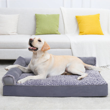 36" Soft Pet Couch Bed for Large Dogs Soft Dog Bed Sofa with Egg Crate Foam