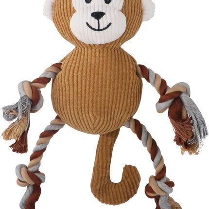 Rope Plush Dog Toy,Puppy Toys for Teething,Tug of War Dog Toy (Monkey)