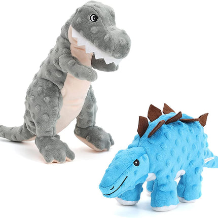 Stuffed Dinosaur Dog Toys Durable Plush Dog Toy with Crinkle Paper Cute Squeaky Dog Toys Dog Chew Toys for Small Medium Large Dogs and Puppy