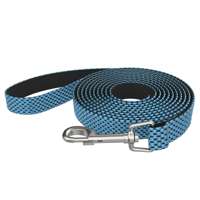 Anti-Shock Padded Dog Leash, Medium, Blue, 5 Feet