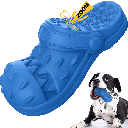 Squeaky Dog Toy Large Dog Chew Toys for Aggressive Chewers Rubber Dog Shoes Shape Toothbrush Toys