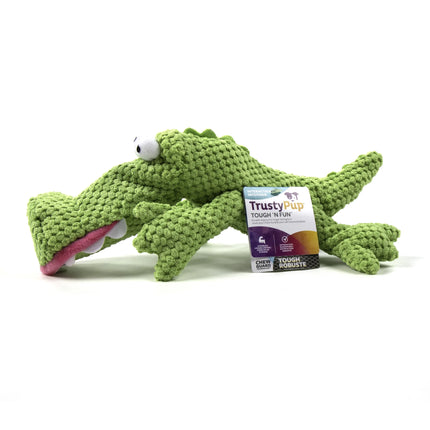 Gators Checker Dog Toy Soft & Durable Plush, Chew Resistant & Reinforced Seams, Large