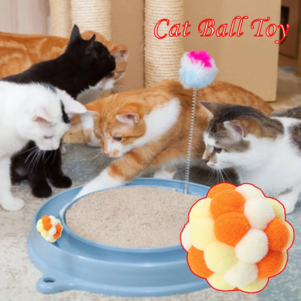 Funny Cat Toy Stretch Ball Juguetes Cats Creative Colorful Interactive Plush Toy