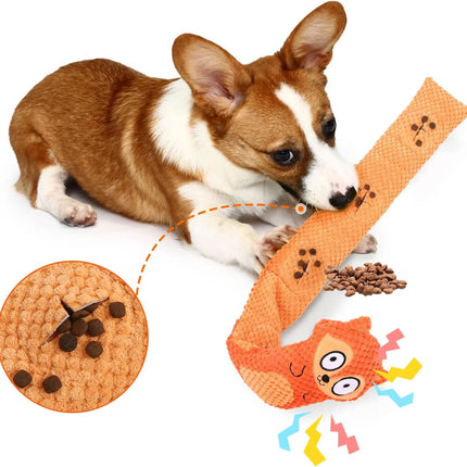 Plush Dog Squeak Toys for Large Small Medium Dogs for Aggressive Chewers, Fox